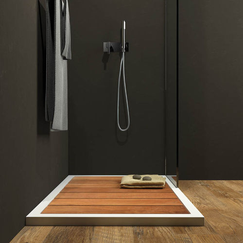 Piatto doccia rettangolare - GADO - RELAX DESIGN - da appoggio / in teak / antiscivolo