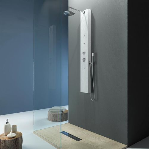 Colonna doccia da parete - ELLE-C - RELAX DESIGN - contemporanea / con doccia a mano