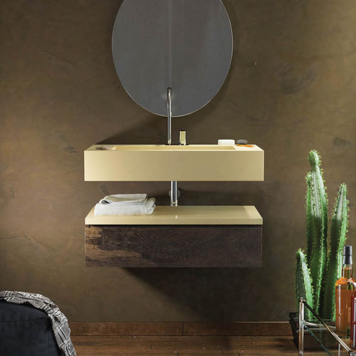 Mobile da bagno contemporaneo - SLIM SOLID - RELAX DESIGN - per uso residenziale / in legno / da parete