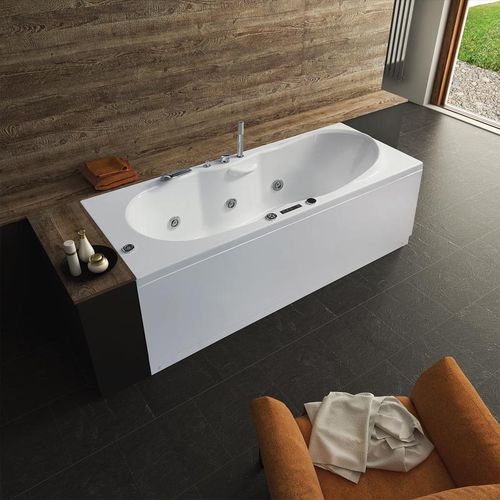 Vasca da bagno da appoggio - SONIA - RELAX DESIGN - in acrilico / idromassaggio / bianca