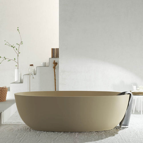 Vasca da bagno ovale - OVO - RELAX DESIGN - ad isola / in composito / bianca