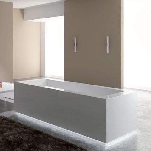 Vasca da bagno da appoggio - QUADRISSIMA - RELAX DESIGN - in Corian® / idromassaggio / per cromoterapia