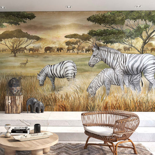 Carta da parati contemporanea - SAVANA - Tecnografica Italian Wallcoverings - in fibra di cellulosa / in tessuto non tessuto / in fibra di vetro