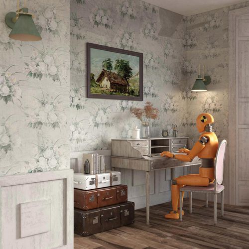 Carta da parati vintage - BETH - Tecnografica Italian Wallcoverings - in fibra di cellulosa / in tessuto non tessuto / in fibra di vetro