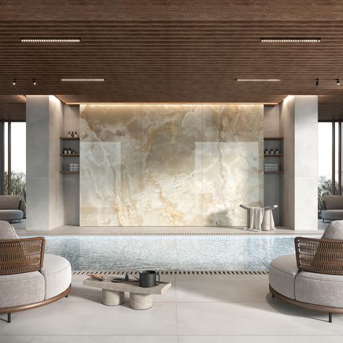 Pannello decorativo di rivestimento - ONICE CAPPUCCINO - Tecnografica Italian Wallcoverings - da parete / per interni / per illuminazione
