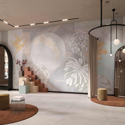 Carta da parati contemporanea - KAUAI FLOWERS - Tecnografica Italian Wallcoverings - in fibra di cellulosa / in tessuto non tessuto / in fibra di vetro