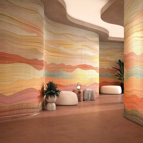 Carta da parati contemporanea - METAL PLUS: AURIC WAVES - Tecnografica Italian Wallcoverings - in fibra di cellulosa / in tessuto non tessuto / in fibra di vetro