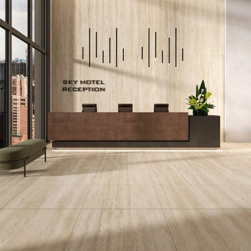Pavimento in alluminio - ULTRALIGHT : CLASSIC TRAVERTINO - Tecnografica Italian Wallcoverings - da interno / per hotel / da cucina