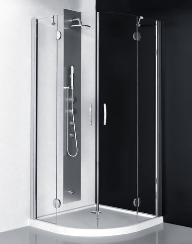 Parete doccia battente - DIA-S - THERMO DESIGN - curva / d'angolo / in vetro temprato