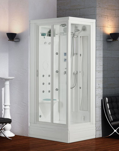 Box doccia in vetro - RELAX - THERMO DESIGN - con porta scorrevole / rettangolare / per cromoterapia