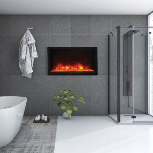 Camino elettrico - BI-40-DEEP-XT - Amantii - da incasso / a parete / Faccia singola