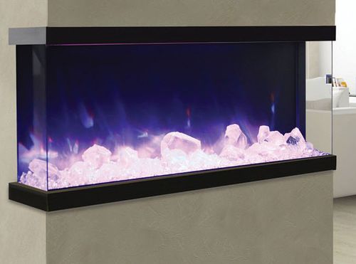 Camino elettrico - 50-TRU-VIEW-XL - Amantii - da incasso / a parete / a 3 facce