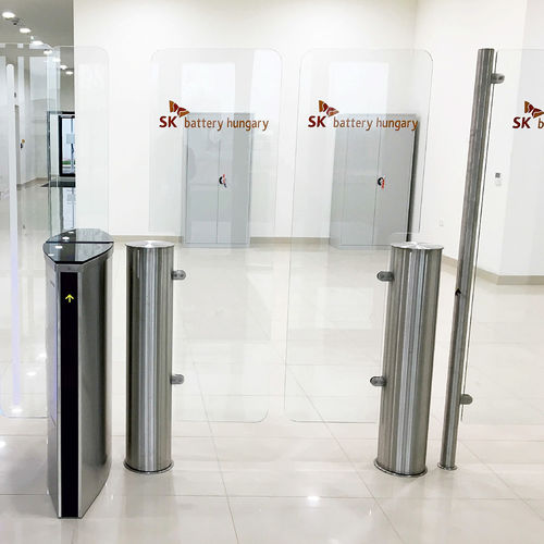 Barriera di controllo accessi - GATE-GSH - TiSO - battente / in acciaio inossidabile / in vetro