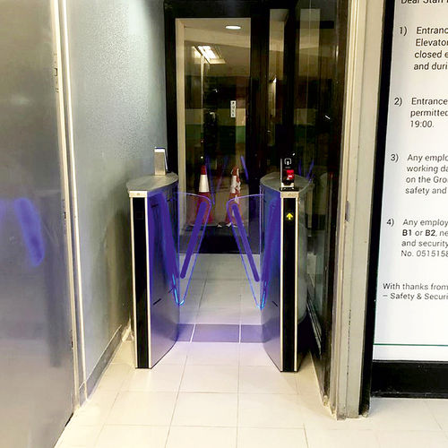 Varco rapido per controllo accesso - SPEEDBLADE - TiSO - per ad alta capacità di flusso / in acciaio inossidabile / in vetro