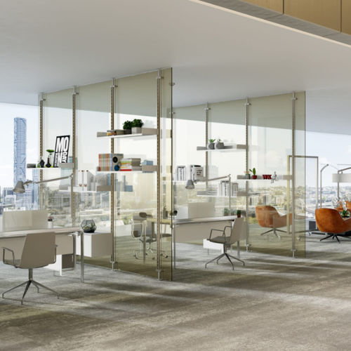 Paravento contemporaneo - SHIELDS - CARVART - in vetro / contract / su misura