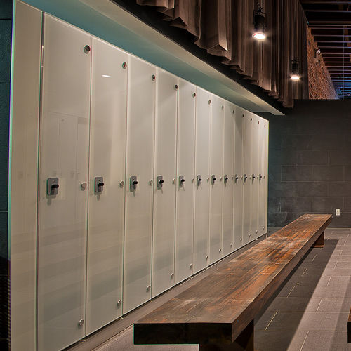 Armadietto spogliatoio in vetro - EXPOSED HINGE - CARVART - per impianto sportivo / contract / per ufficio