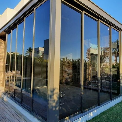 Vetrata scorrevole - LUXURY - BKS balcony glazing systems - in alluminio / a doppi vetri / a 3 ante