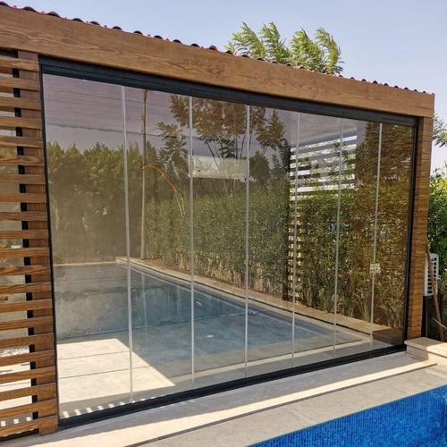 Vetrata a libro - TERRACE GLAZING SYSTEM WITHOUT THRESHOLD - BKS balcony glazing systems - in alluminio / a 3 ante / a 2 ante