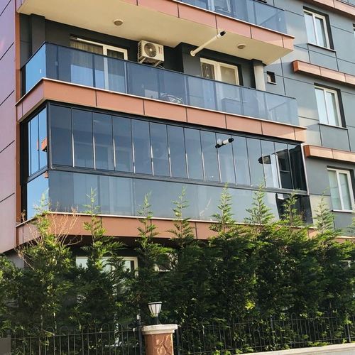 Vetrata a libro - KCS FRAMELESS BALCONY SYSTEM - BKS balcony glazing systems - in alluminio / a 3 ante / a 2 ante