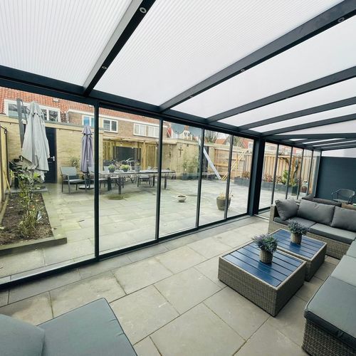 Vetrata scorrevole - BKS balcony glazing systems - in alluminio / a 3 ante / a 2 ante