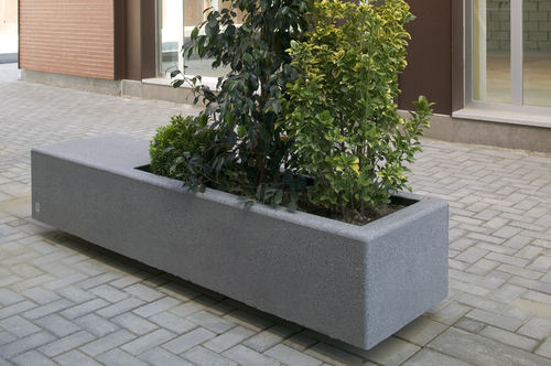 Fioriera in calcestruzzo - COMBI - Mago Urban - rettangolare / con panchina integrata / contemporanea