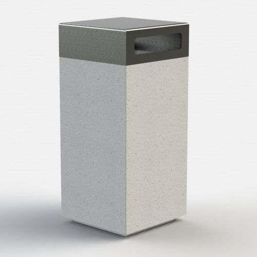 Portarifiuti pubblico - DYNAMIC - Mago Urban - in plastica / in calcestruzzo / con coperchio