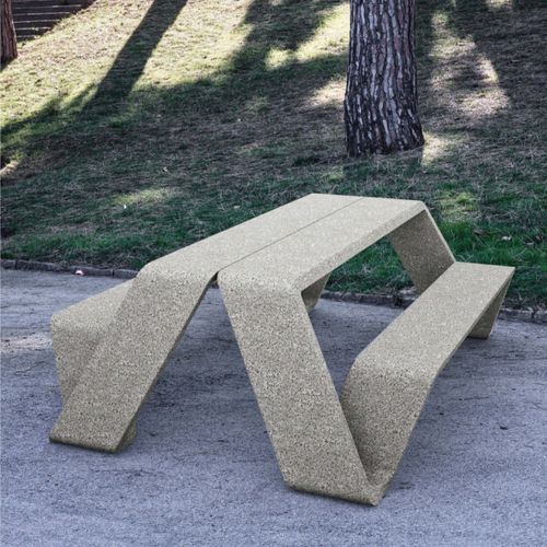 Panca per spazi pubblici contemporanea - MULTI - Mago Urban - in calcestruzzo / a doppia seduta