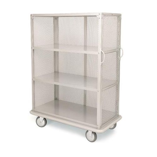 Carrello portabiancheria - 1228-MEB/ 1228 MEBD/ 2409 - Forbes Group Ltd - per hotel / contract / in acciaio inossidabile spazzolato