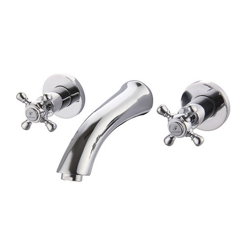 Miscelatore doppio comando per lavabo - 98429 - WITH2 ANTIGONA - Grifería Clever - da incasso / in ottone cromato / da bagno