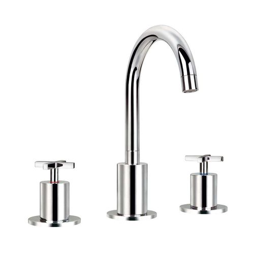 Miscelatore doppio comando per lavabo - 97006 - WITH2 MOREA - Grifería Clever - da appoggio / in ottone cromato / da bagno