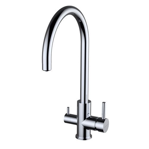 Miscelatore doppio comando da appoggio - 60150 - Chef Round - Grifería Clever - in ottone cromato / da cucina / 1 foro