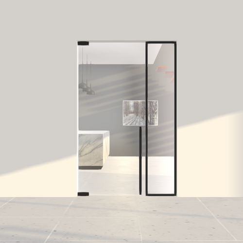 Porta da interno - SINGLE + - PortaPivot - in vetro / a bilico / contemporanea