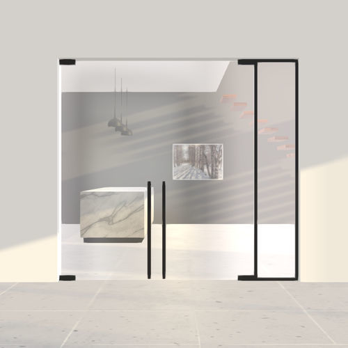Porta con doppia anta - PortaPivot - da interno / in vetro / a bilico