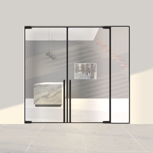 Porta da interno - MINI-MAX + - PortaPivot - in alluminio anodizzato / a bilico / contemporanea
