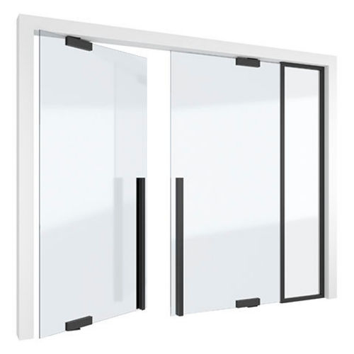 Porta con doppia anta - PortaPivot - da interno / in vetro / a bilico