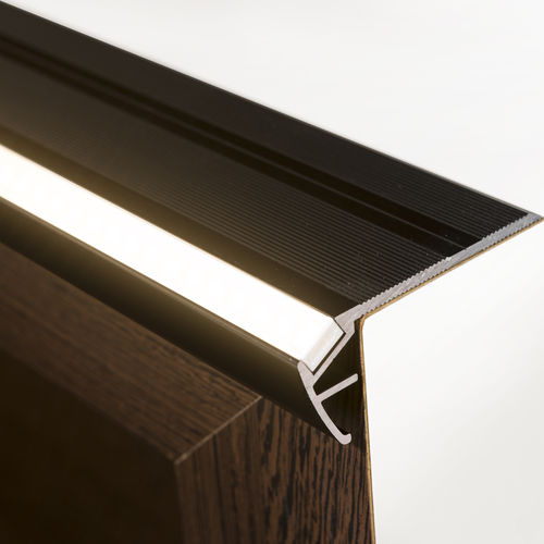 Profilo per gradini in alluminio anodizzato - STAIR PROFILE - Triolight - con profilo illuminato a LED
