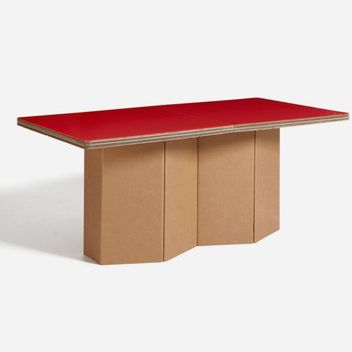 Tavolo contemporaneo - POP - Kubedesign - in cartone / rettangolare / pieghevole