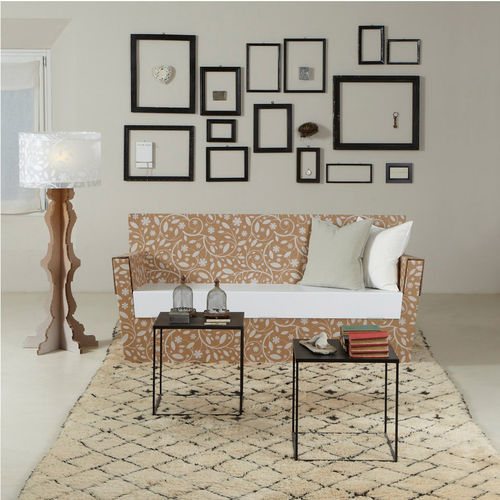 Divano contemporaneo - SPARTAKUS - Kubedesign - bianco / nero / rosso