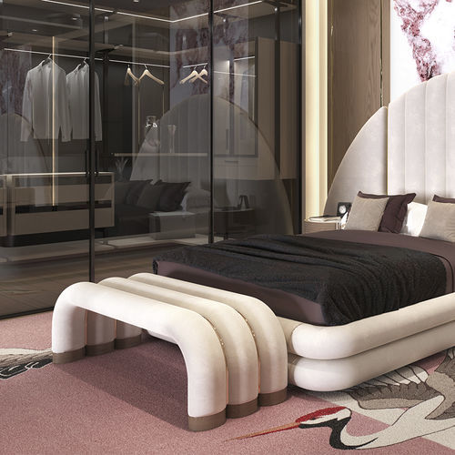 Ottomana contemporanea - TURNER - Greg Natale - in velluto / in ottone lucidato / altre forme