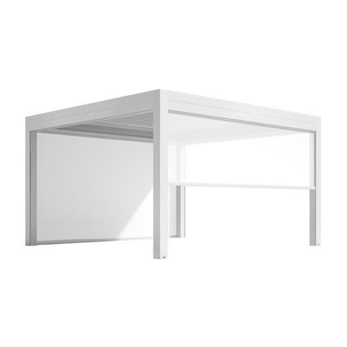 Pergola autoportante - Azimut - Van Hoof - addossata / in alluminio termolaccato / con copertura scorrevole in tela PVC