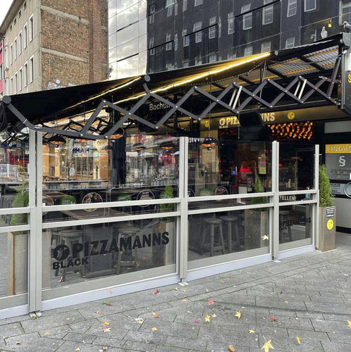 Paravento contemporaneo - Athéna - Van Hoof - in vetro / in alluminio termolaccato / per ristorante