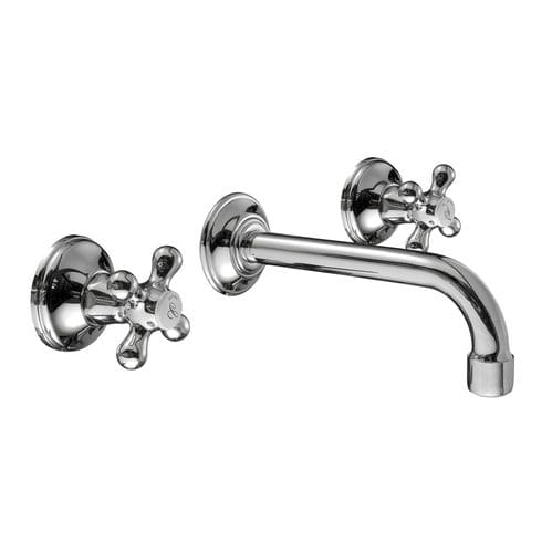 Miscelatore doppio comando per lavabo - BELL-STIL : CR0120265/LP0120265/BV0120265 SERIES - Griferia Rovira - da parete / in metallo / da bagno