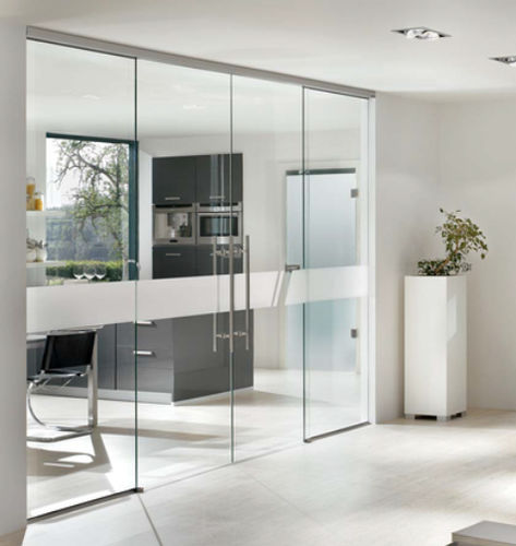 Porta a doppia anta - RESETTO - ALLIAVERRE - da interno / in vetro / scorrevole