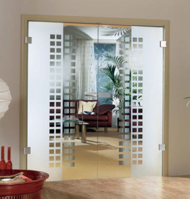 Porta a doppia anta - MASTER - ALLIAVERRE - da interno / in vetro / battente