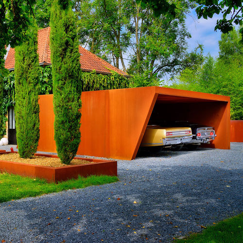 Tettoia per posto-auto contract - CARPORT - PK70 - in corten