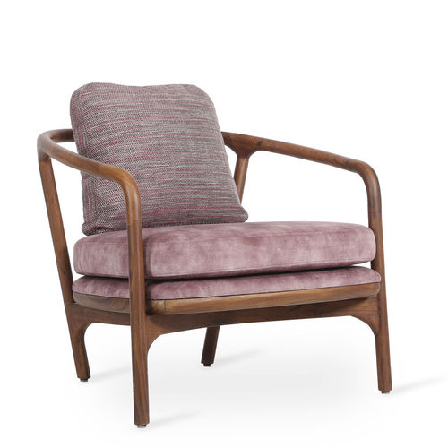 Poltrona contemporanea - NOFO - ALANKARAM - in tessuto / in teak / per cuscini