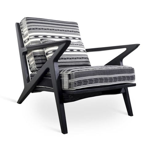 Poltrona contemporanea - Z-CHAIR - ALANKARAM - in tessuto / in legno / per cuscini