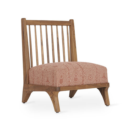 Poltrona contemporanea - ERKIN - ALANKARAM - in tessuto / in legno / rossa
