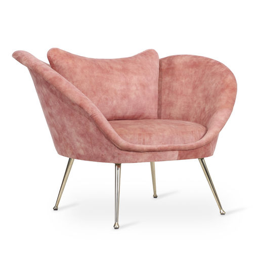 Poltrona contemporanea - PALIGO - ALANKARAM - in tessuto / rosa / residenziale