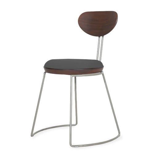 Sedia da pranzo moderna - VIBOKO - ALANKARAM - da esterno / in legno / con supporto in metallo